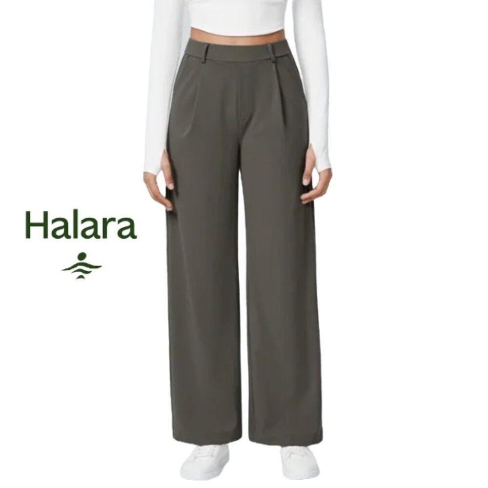 HALARA Wide Leg Pants in Silent Storm (Grey), NWT, Small pet